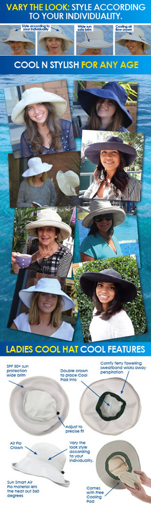 The Ladies Simple Cool Hat – Personal Cooling Products