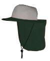 Natural/Forest Green Adventurer Cool Hat with Flap